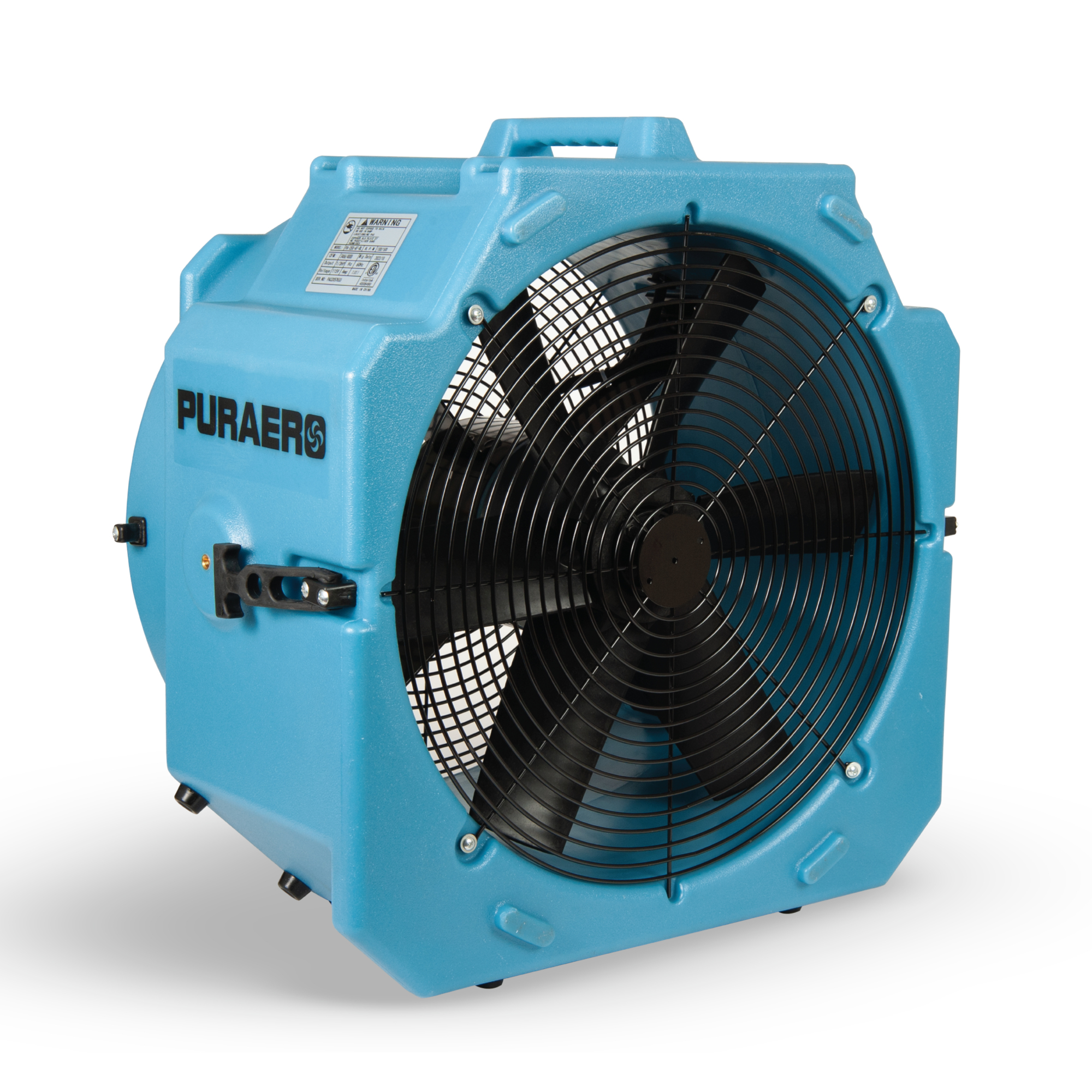 PURAERO, 1/4 HP PRO AXIAL FAN WITH GFCI, Air Delivery 4000 cfm, Model# PA-250-AF-BL